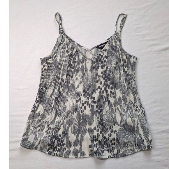 Express Camisole Womens Small Animal Print Adjustable Straps Ribbed Relaxed Fit - Picture 1 of 8